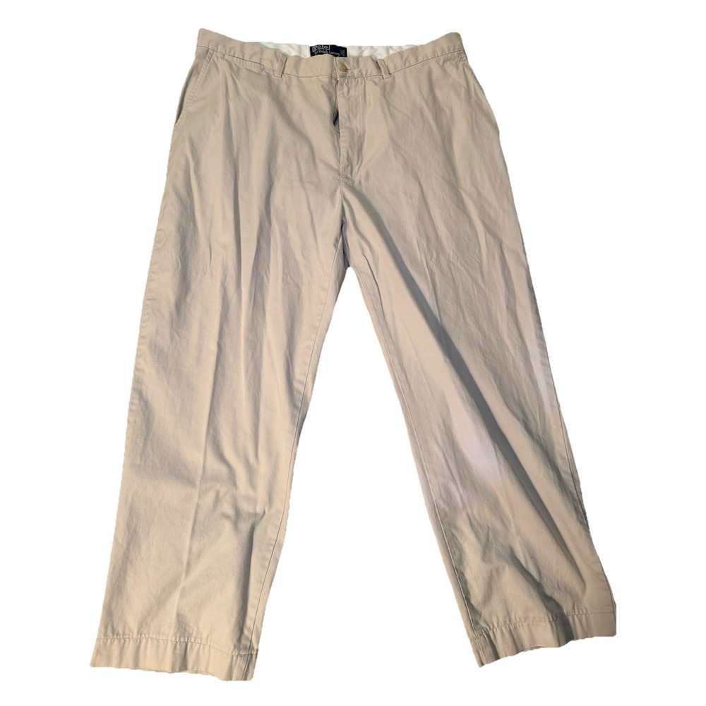 Men's Polo Ralph Lauren Flat Front Khaki Chinos size 38x32